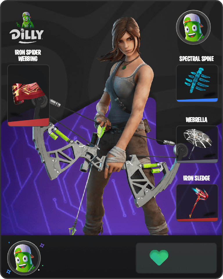 Lara Croft Fortnite combo