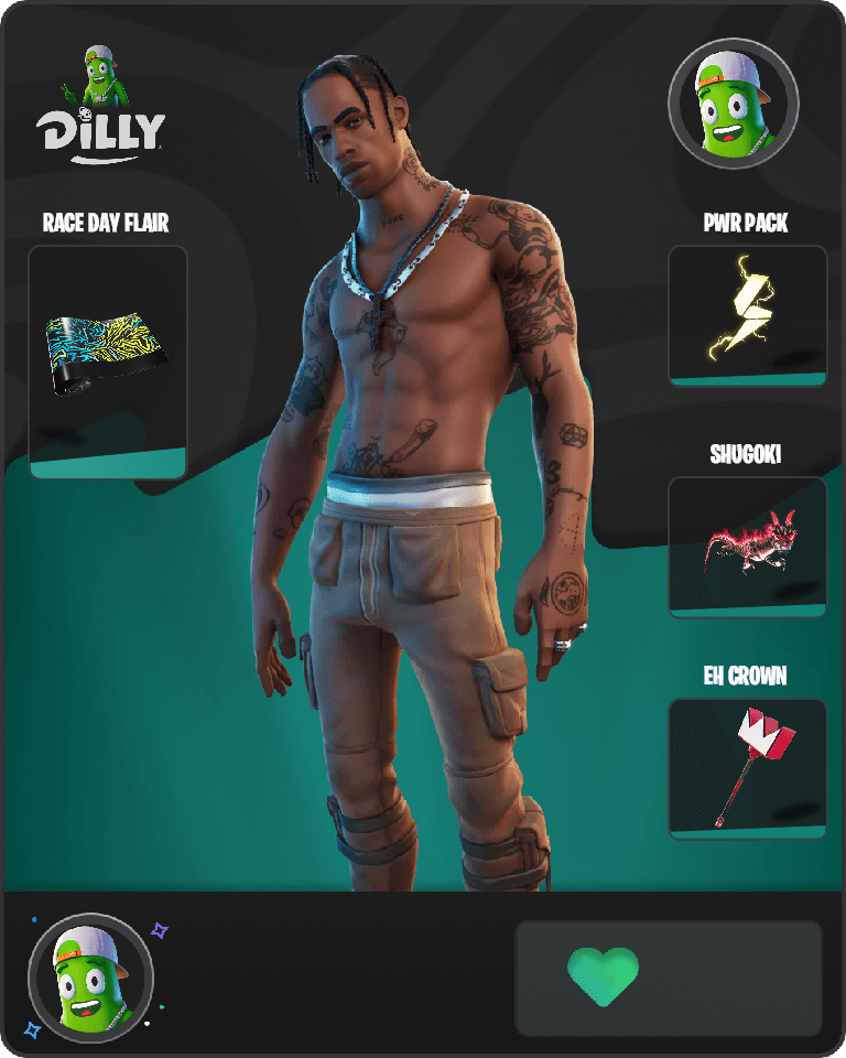 Travis Scott Fortnite combo