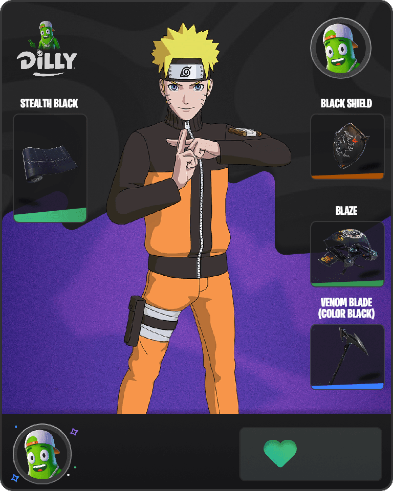 Naruto Uzumaki Fortnite combo