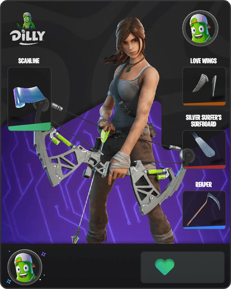 Lara Croft Fortnite combo
