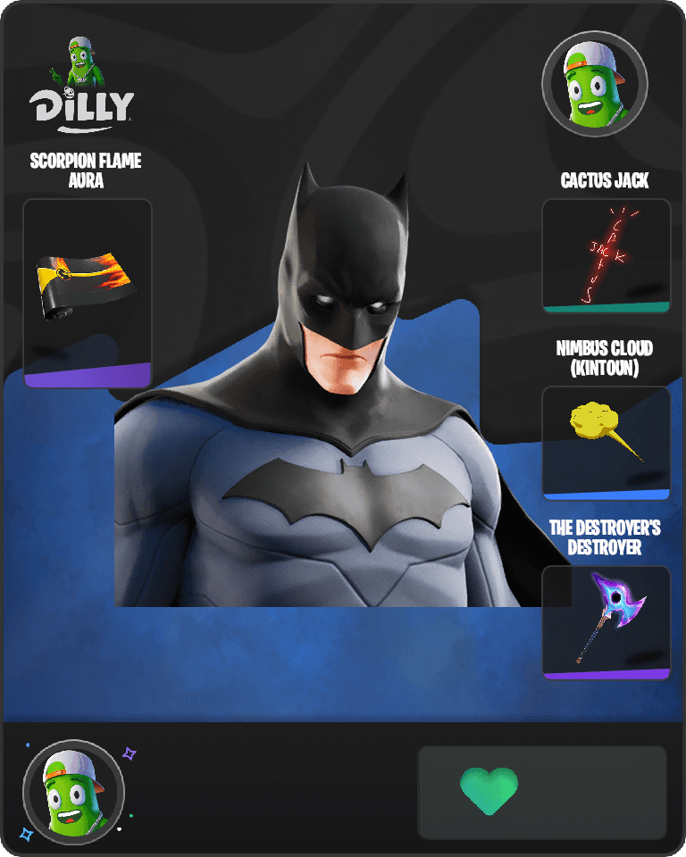 Batman Comic Book Outfit Fortnite combo