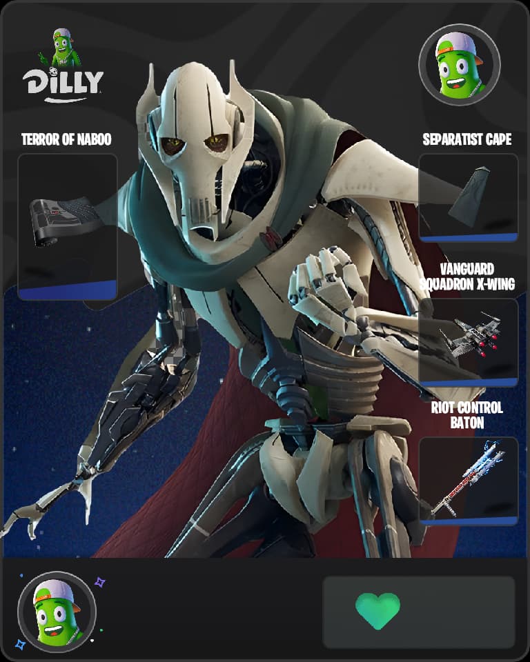 General Grievous Fortnite skin combo