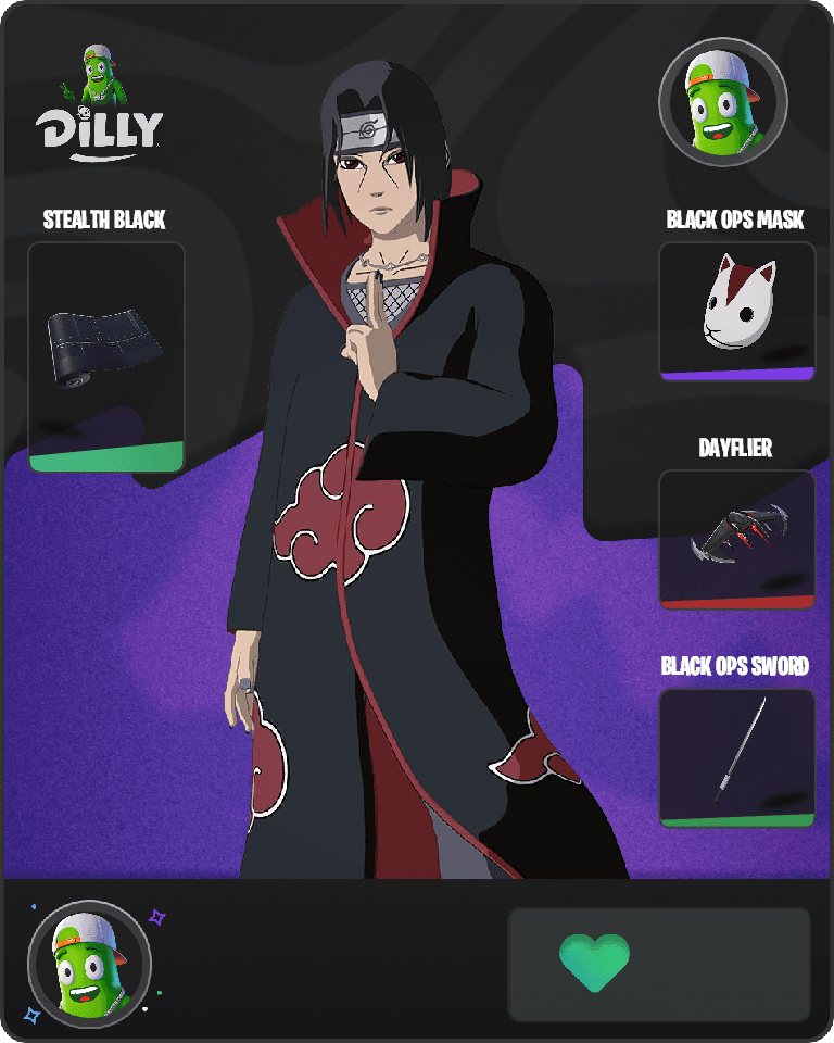 Itachi Uchiha Fortnite combo