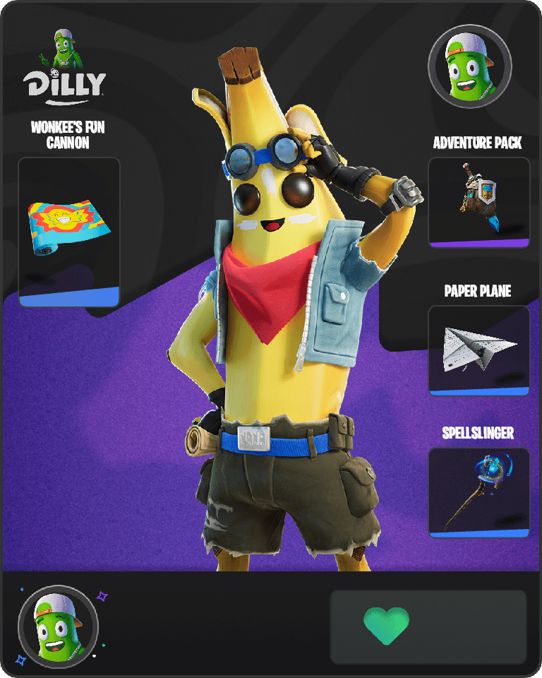 Adventure Peely Fortnite combo