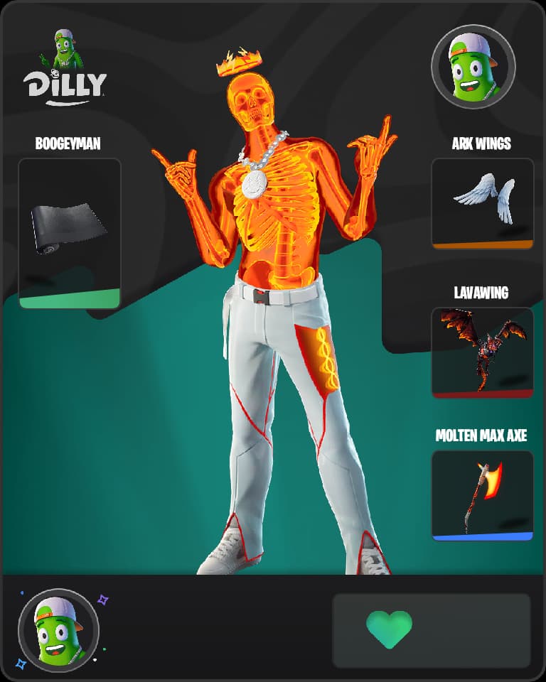 Inferno Skeleton Balvin Fortnite skin combo