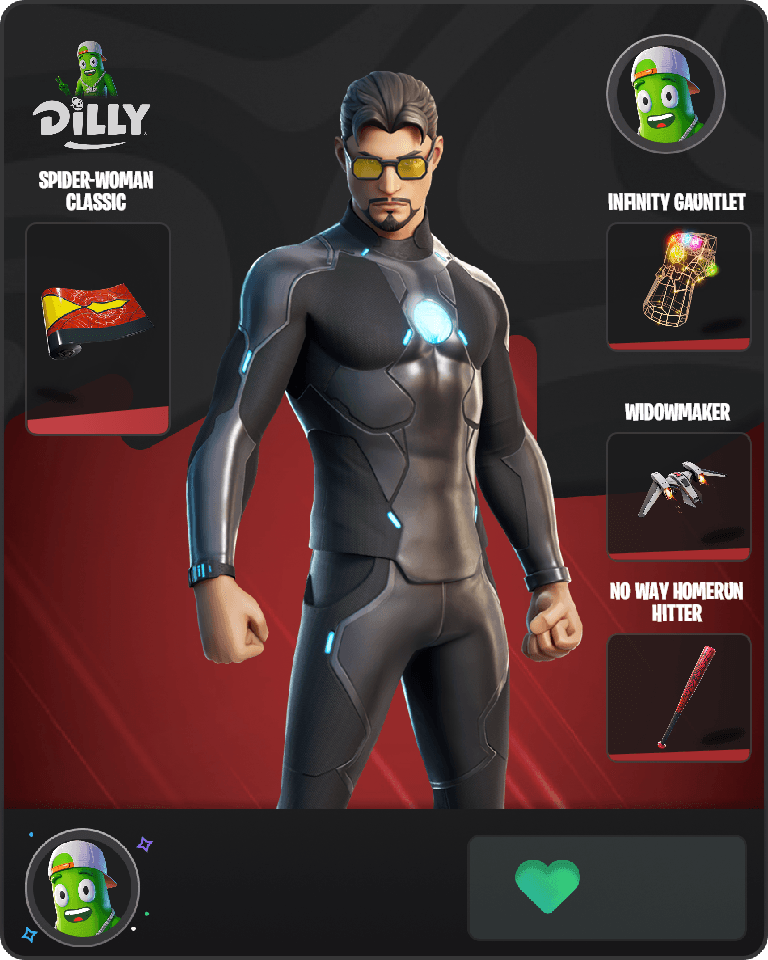 Tony Stark Fortnite combo