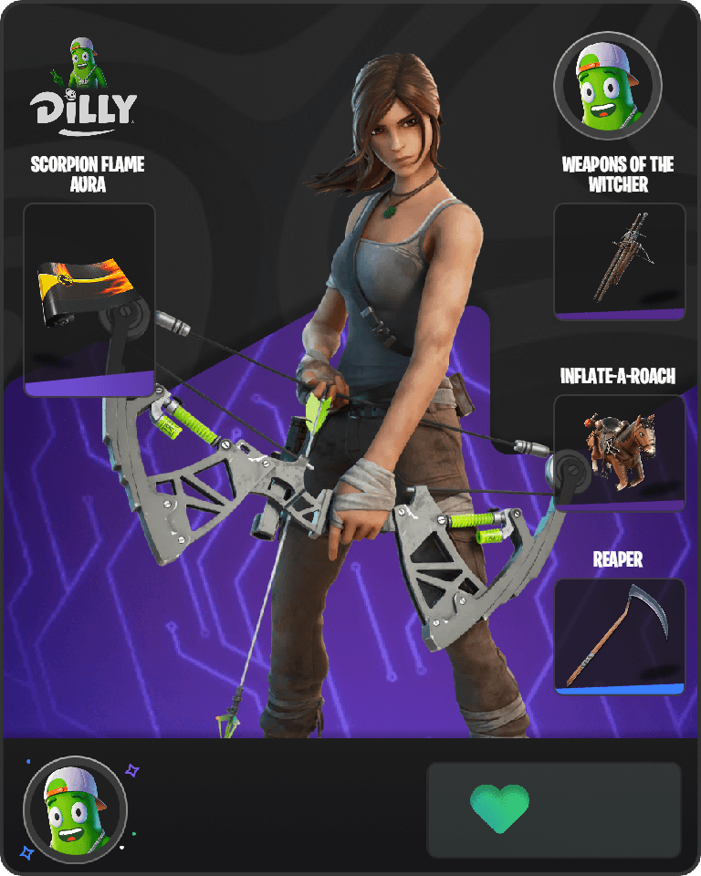 Lara Croft Fortnite combo