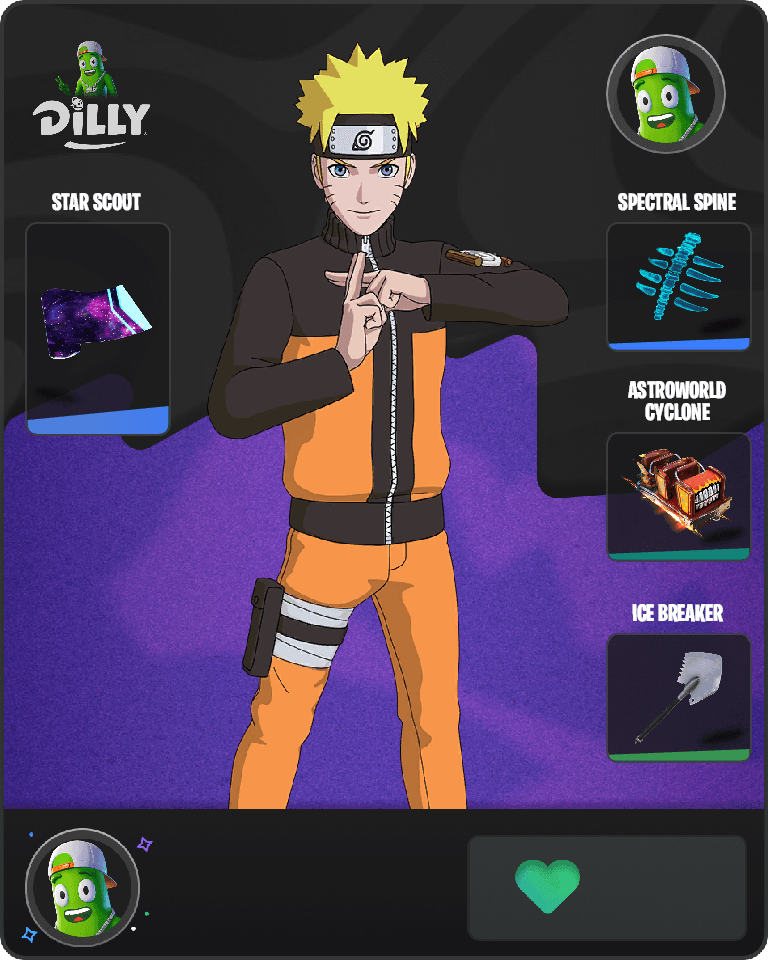 Naruto Uzumaki Fortnite combo
