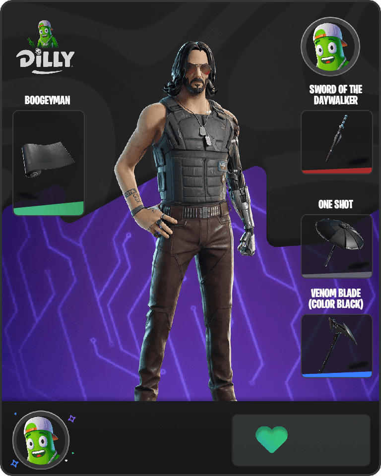 Johnny Silverhand Fortnite combo