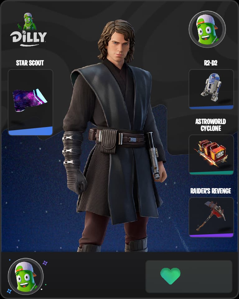 Anakin Skywalker Fortnite skin combo