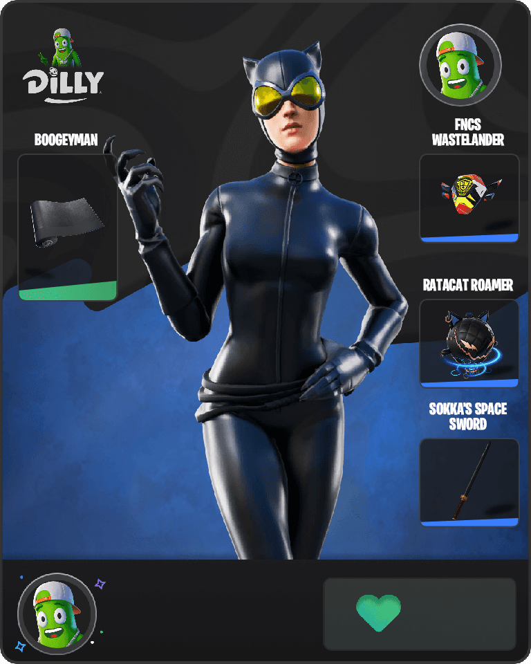 Catwoman Comic Book Outfit Fortnite combo