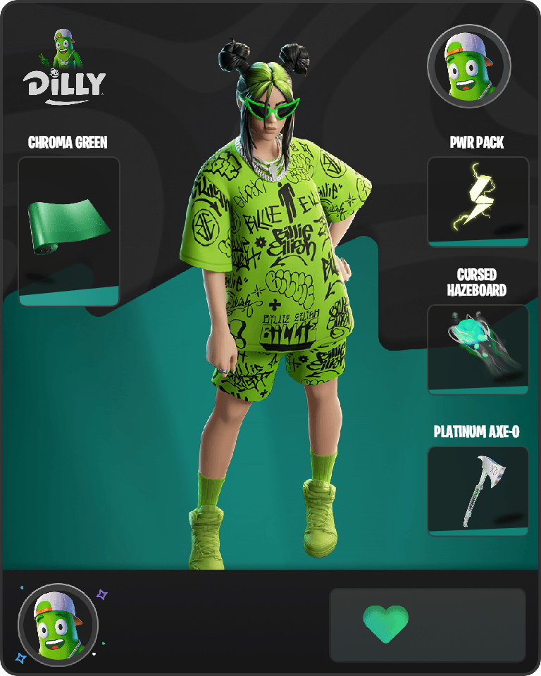 Green Roots Billie Fortnite combo