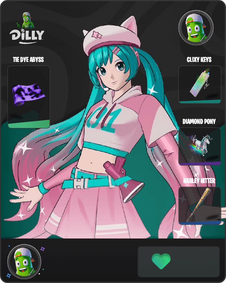 Neko Hatsune Miku Fortnite combo