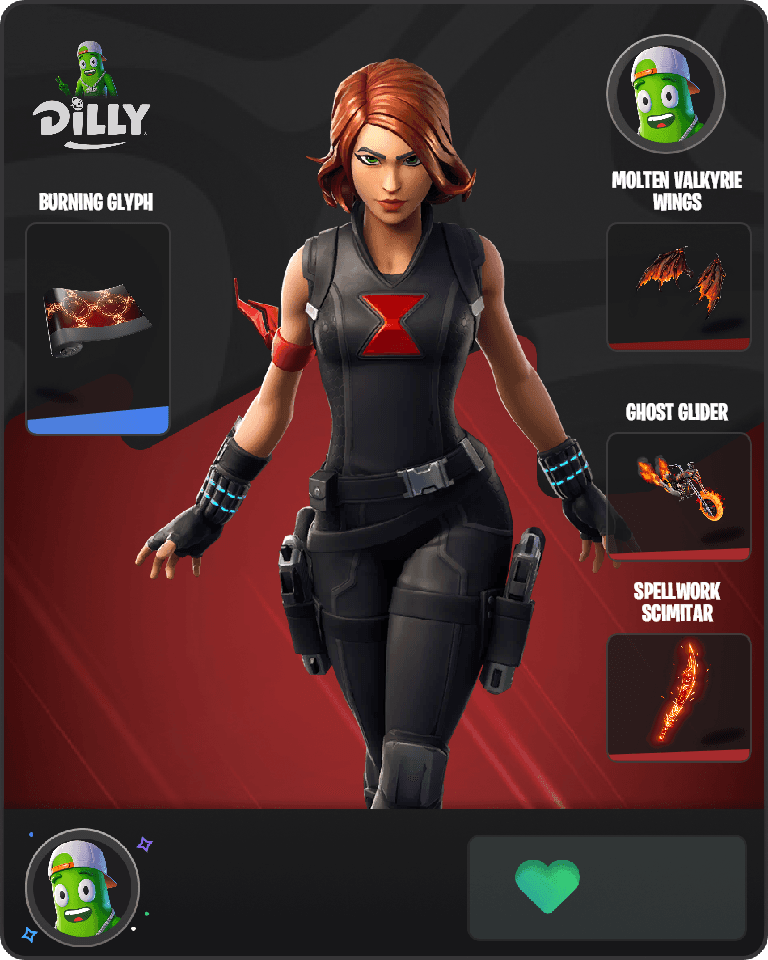 Black Widow Outfit Fortnite combo