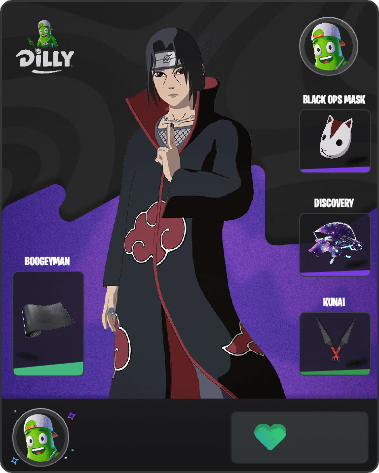 Itachi Uchiha Fortnite combo