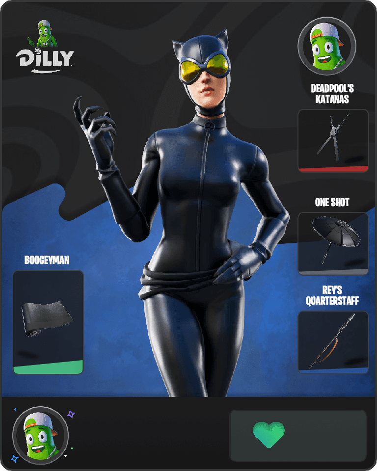 Catwoman Comic Book Outfit Fortnite combo