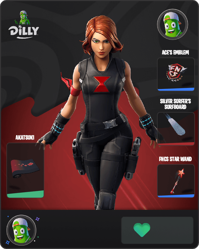 Black Widow Outfit Fortnite combo