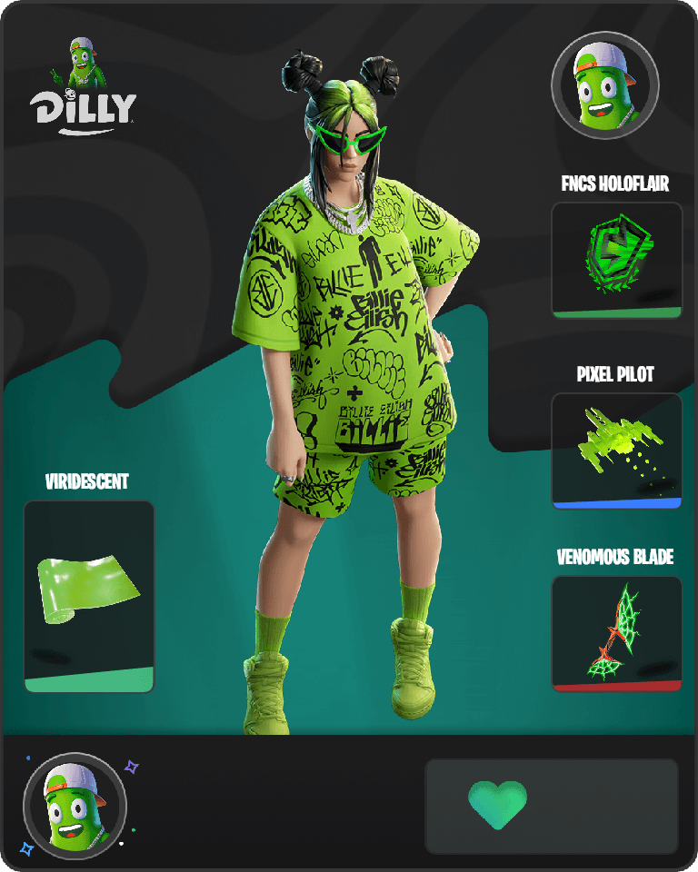 Green Roots Billie Fortnite combo