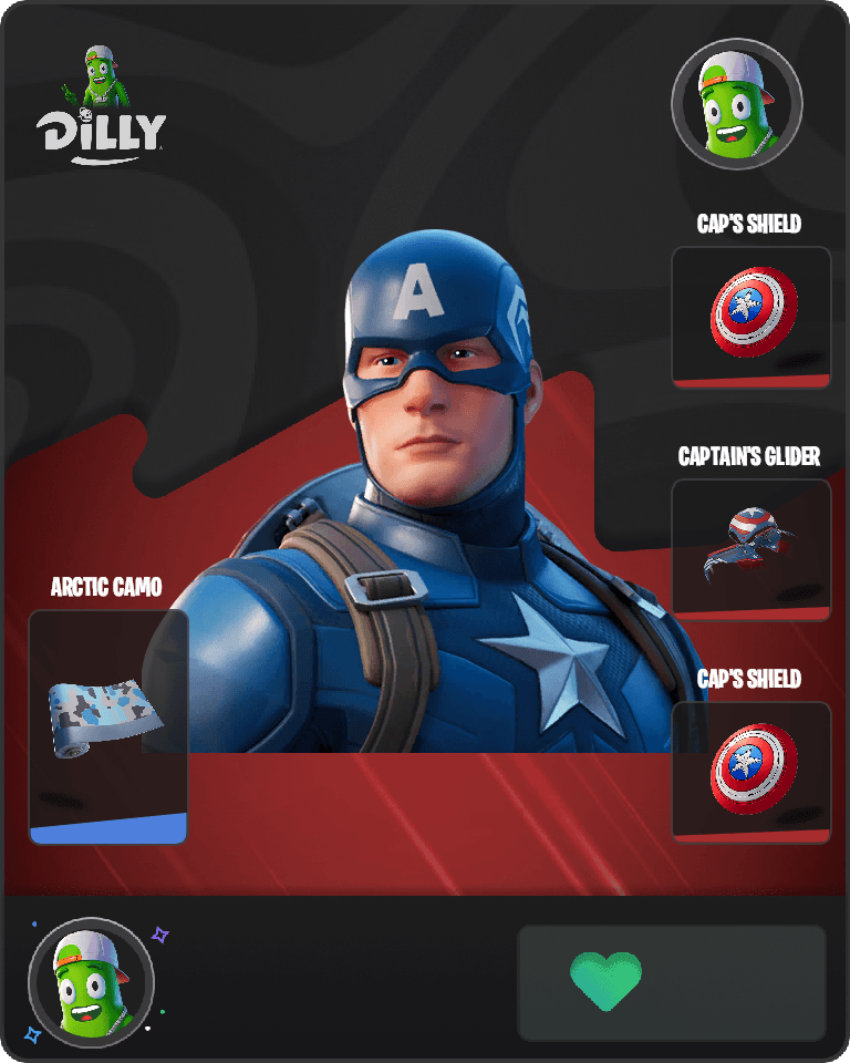 Captain America Fortnite combo