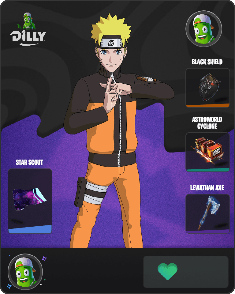 Naruto Uzumaki Fortnite combo