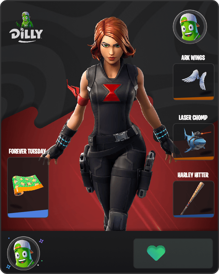 Black Widow Outfit Fortnite combo
