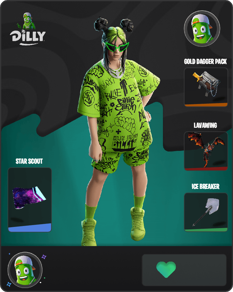 Green Roots Billie Fortnite combo