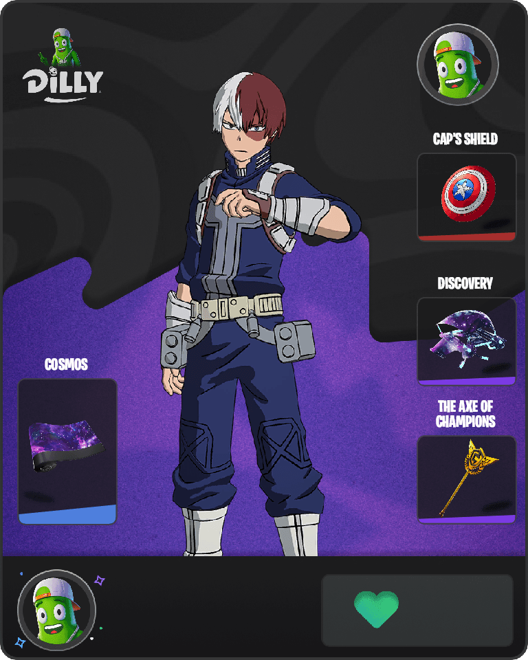 Shoto Todoroki Fortnite combo