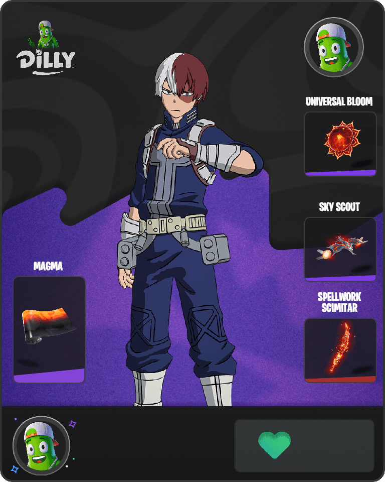 Shoto Todoroki Fortnite combo