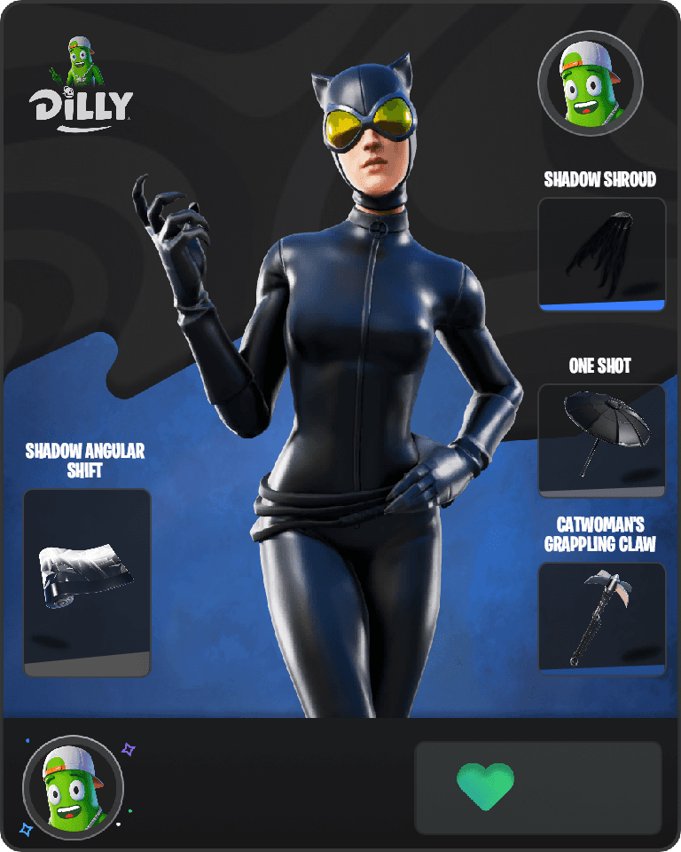Catwoman Comic Book Outfit Fortnite combo