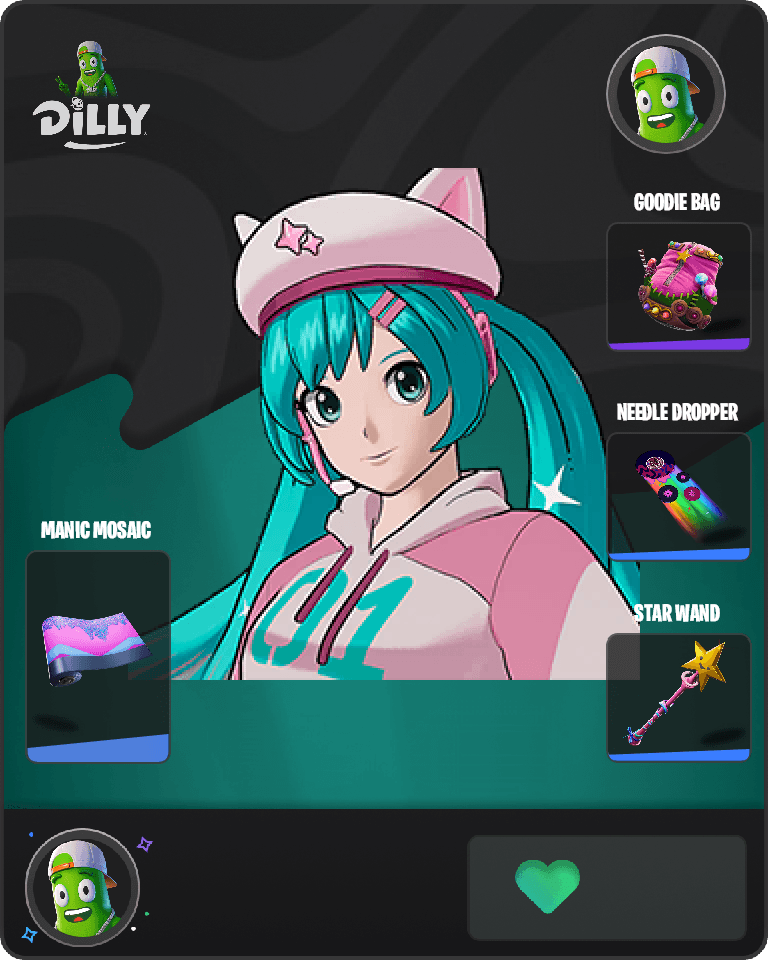 Neko Hatsune Miku Fortnite combo