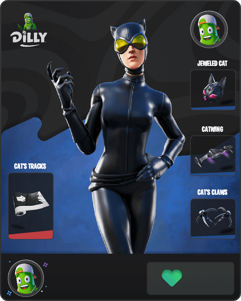 Catwoman Comic Book Outfit Fortnite combo