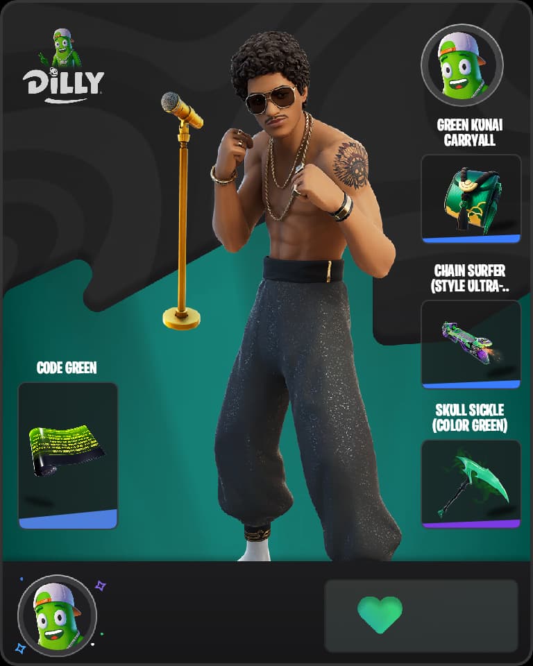 Bruno Mars Fortnite skin combo