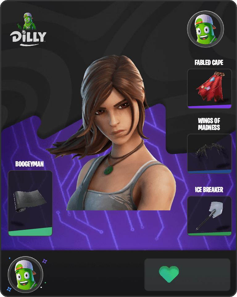 Lara Croft Fortnite combo