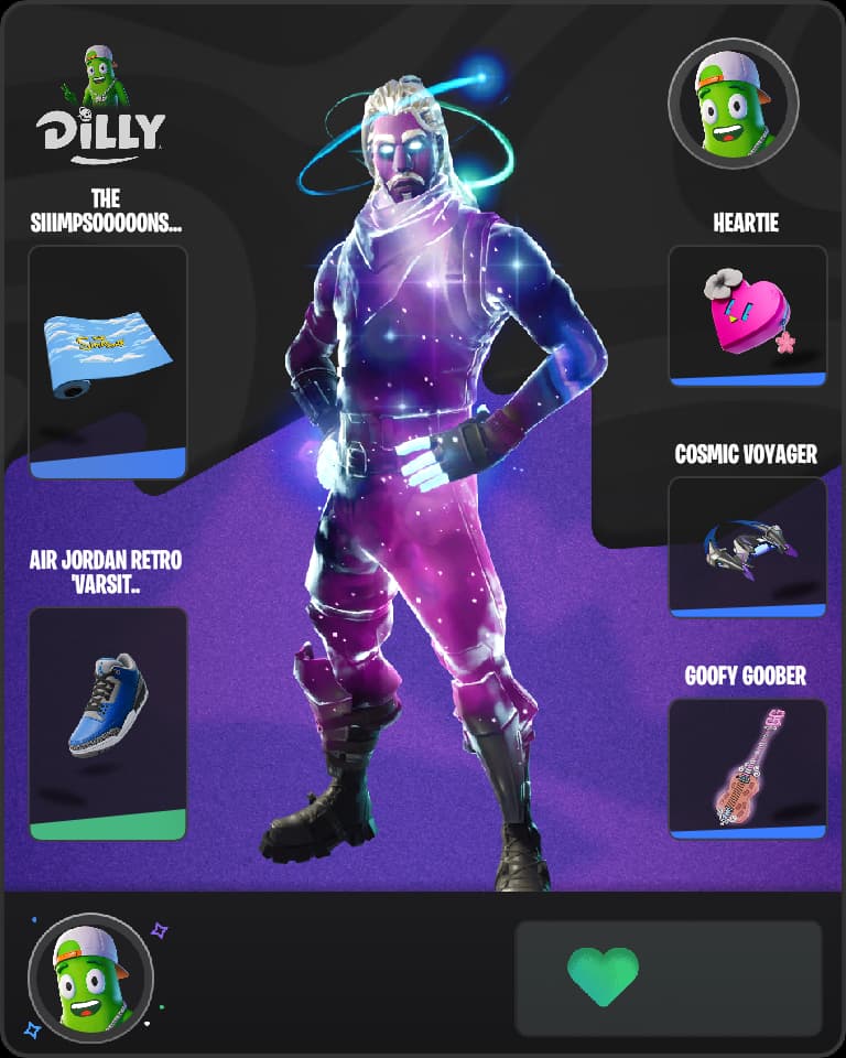Galaxy Fortnite skin combo