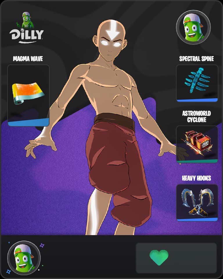 Avatar State Aang Fortnite skin combo