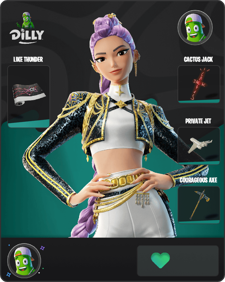 Golden Rumi Fortnite combo
