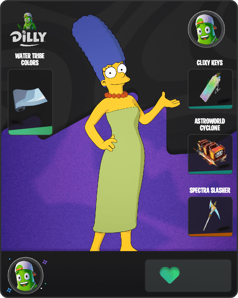 Marge Simpson Fortnite combo