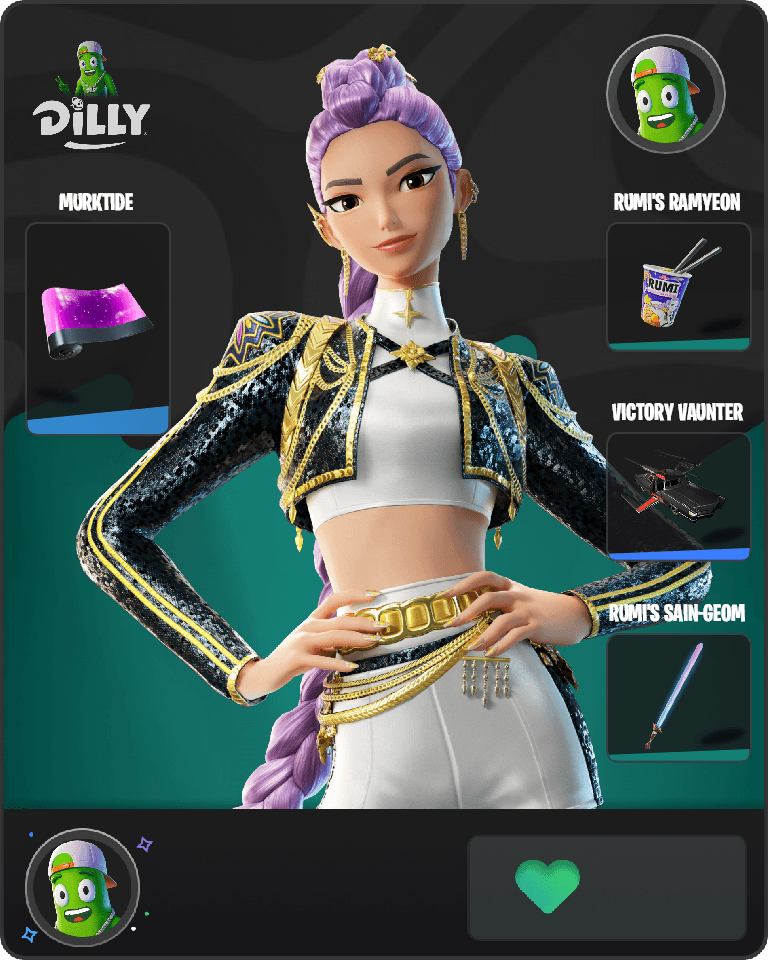 Golden Rumi Fortnite combo