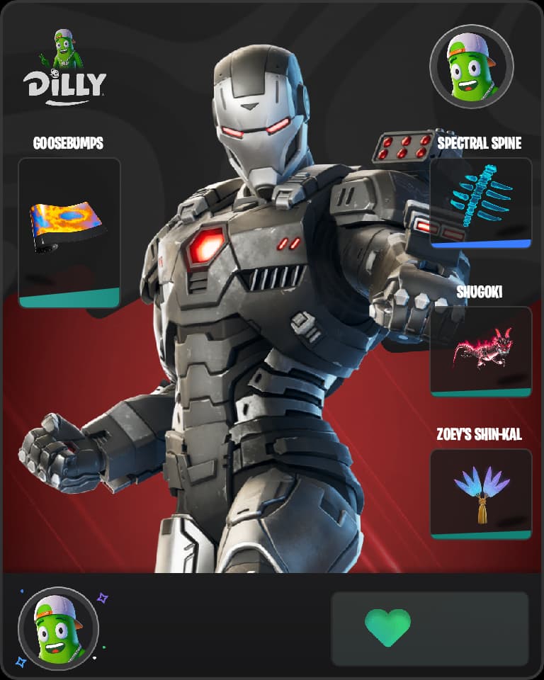 War Machine Fortnite skin combo