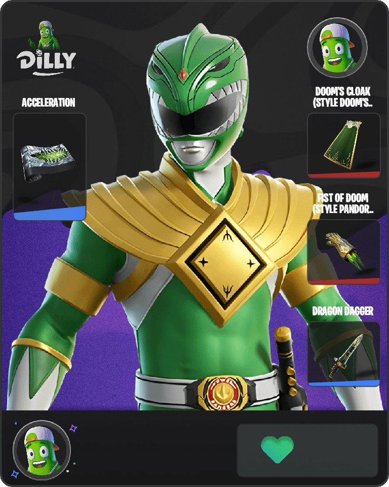 Green Ranger Fortnite combo