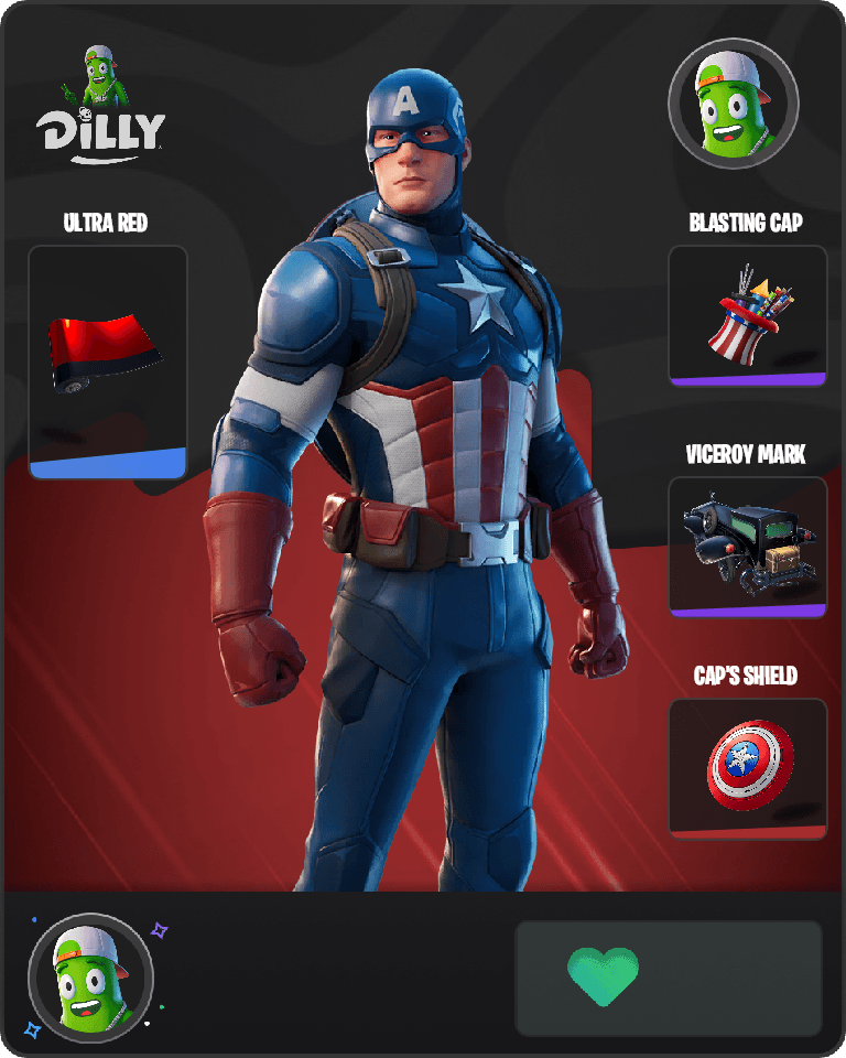 Captain America Fortnite combo