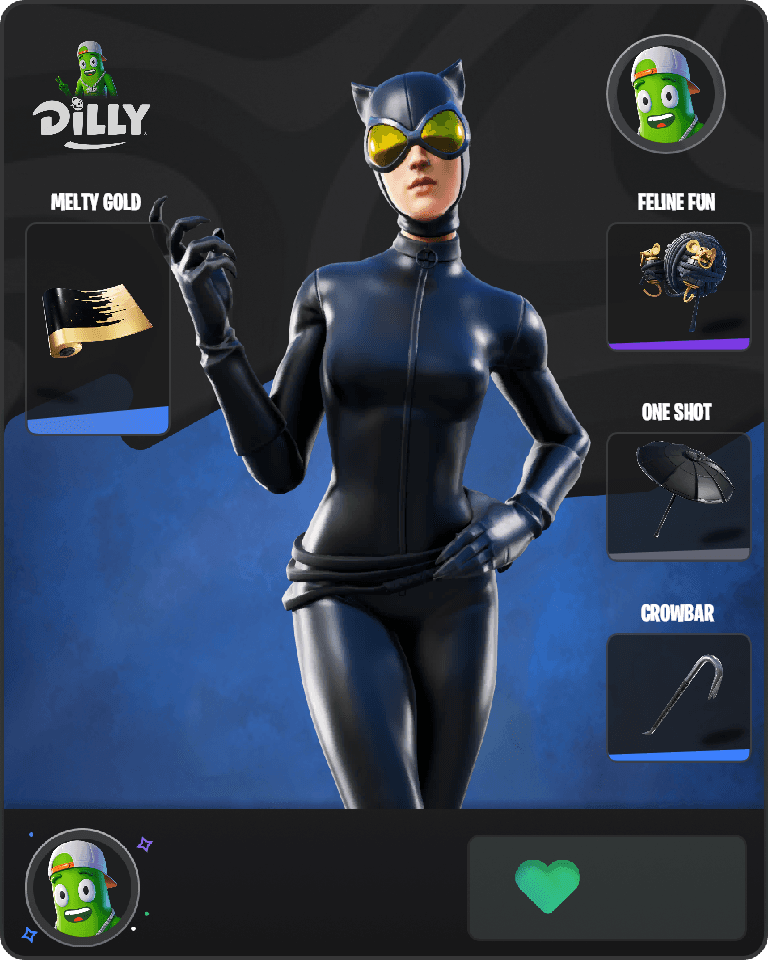 Catwoman Comic Book Outfit Fortnite combo