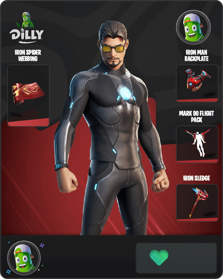 Tony Stark Fortnite combo