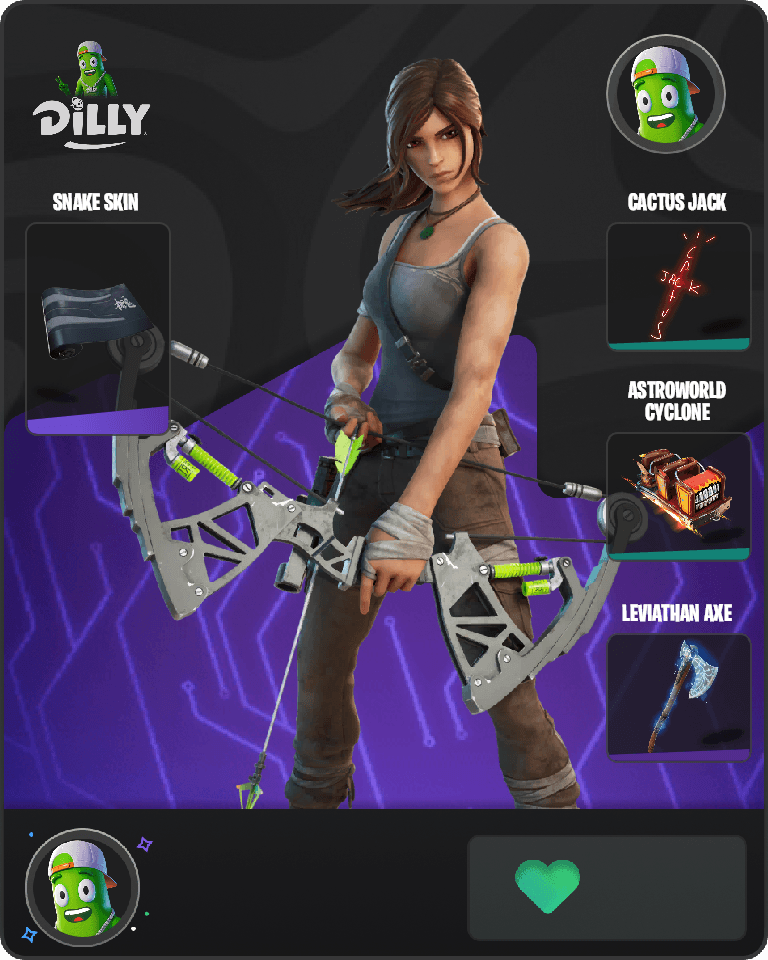 Lara Croft Fortnite combo