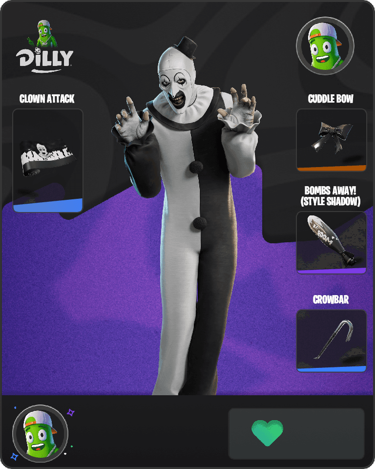 Art the Clown Fortnite combo