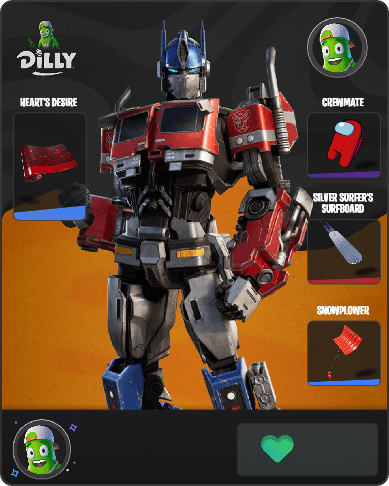 Optimus Prime Fortnite combo