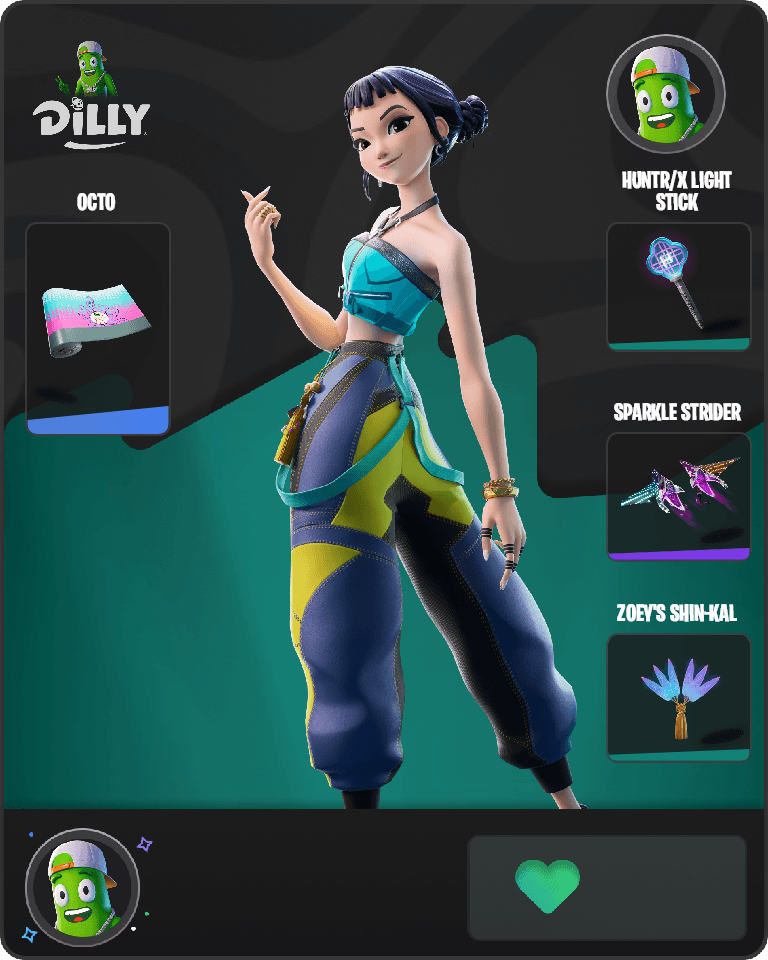 Zoey (HUNTR/X) Fortnite combo