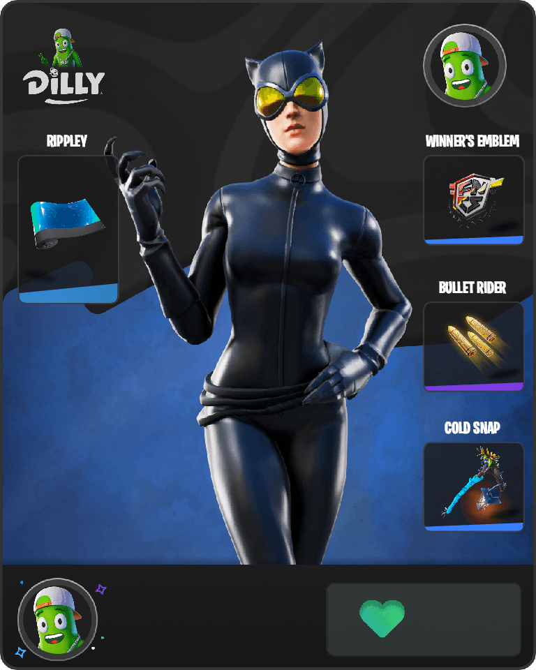 Catwoman Comic Book Outfit Fortnite combo