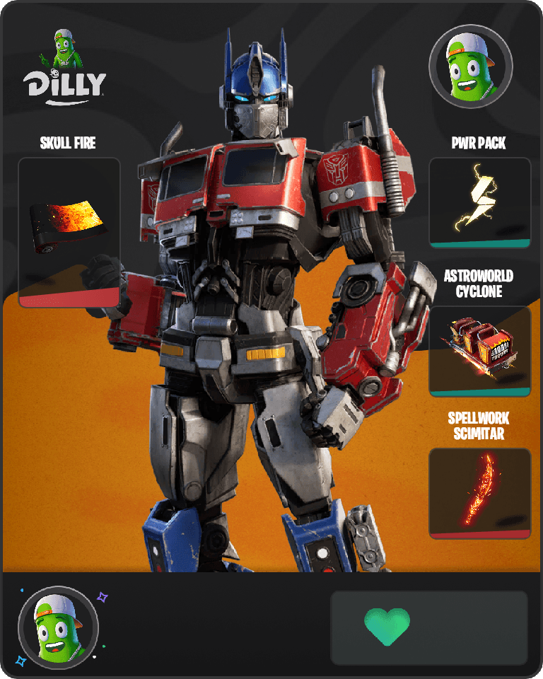 Optimus Prime Fortnite combo