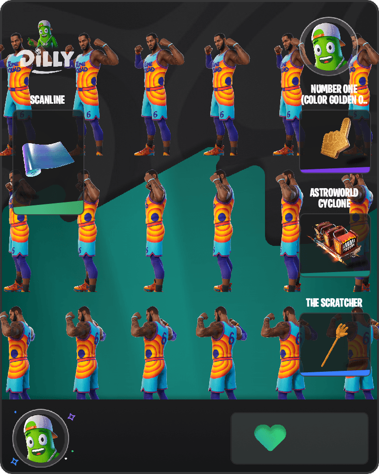 Tune Squad LeBron Fortnite combo